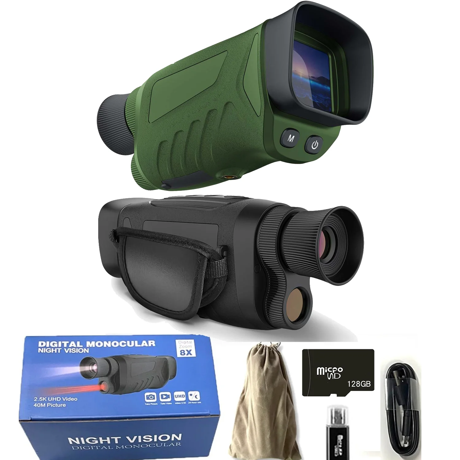 

4K Monocular Night Vision Device Camera 2560P HD Infrared 8X Digital Zoom Hunting Telescope Outdoor Day Night Dual-use Darkness