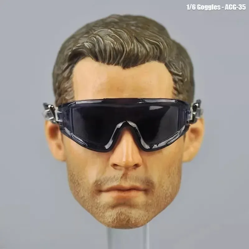 1/6 مقياس الذكور الجندي النظارات الشمسية دراجة نارية الرمال نظارات ACG-35 دمية نظارات نموذج ل 12 بوصة عمل أرقام الجسم التبعي #4