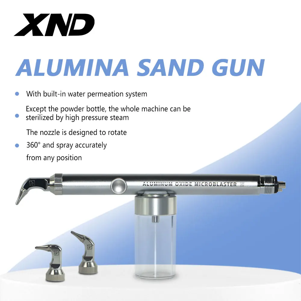 

XND Dental Alumina Sandblasting Gun 2/4 Hole Aluminum Oxide Micro Blaster Interface Microetcher Teeth Roughening With Water