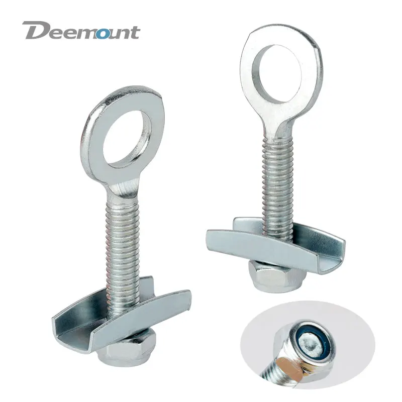 Deemount 2PCS Fixed Gear Bicycle Chain Adjust Bolt 35mm 1 Speed Commuting Bike Chain Tensioner Pull Tight Screw Bolts