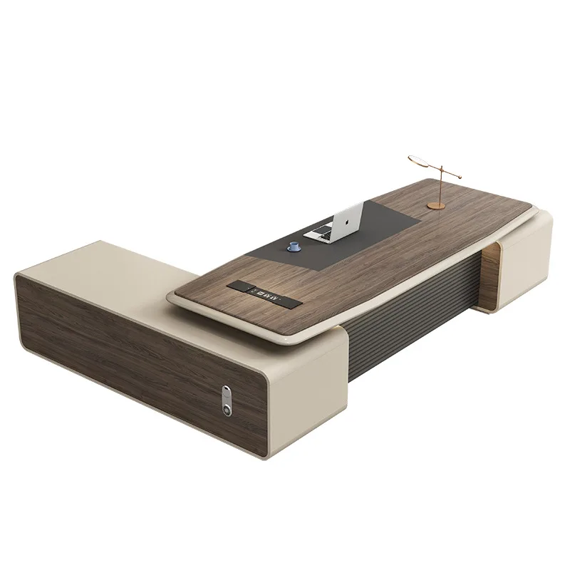 

Office desk and chair combination simple modern manager president table paint leadership office furniture