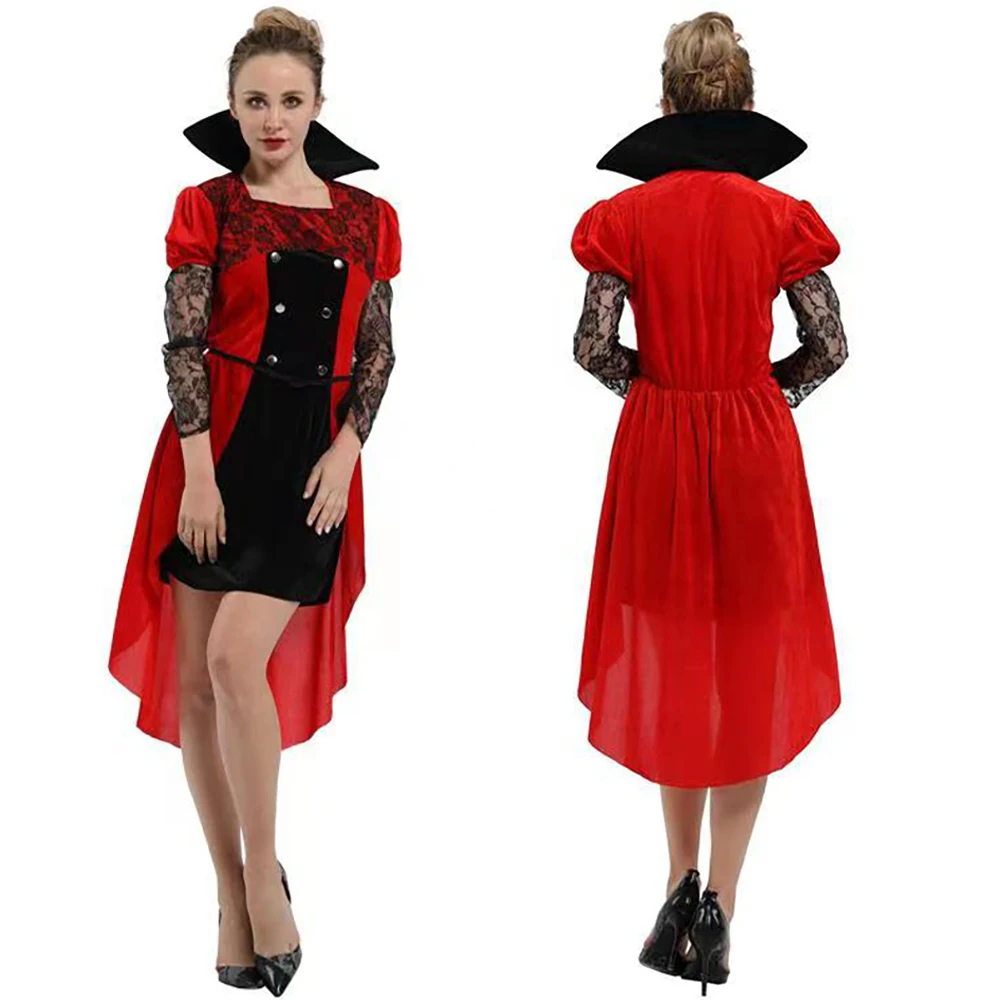 Halloween Femail Devil/Vampir Cosplay Set, Damen Cosplay Geisterkostüm für Karneval Anziehparty, nur Kleidung, keine Waffe