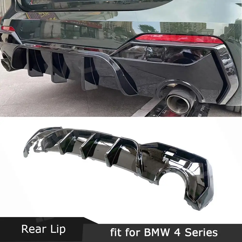 

Задний спойлер из АБС-пластика для BMW 4 серии G22 G23 Coupe 2-дверный 2021 + диффузор заднего бампера, удлинитель губ, автомобильные аксессуары для кузова
