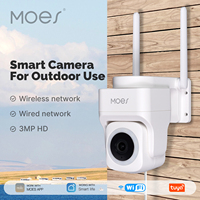 MOES Tuya WiFi Smart Security Camera For Outdoor Use 3MP Support Wireless&Wired RJ45 Network Motion Tracking IP65 Waterproof