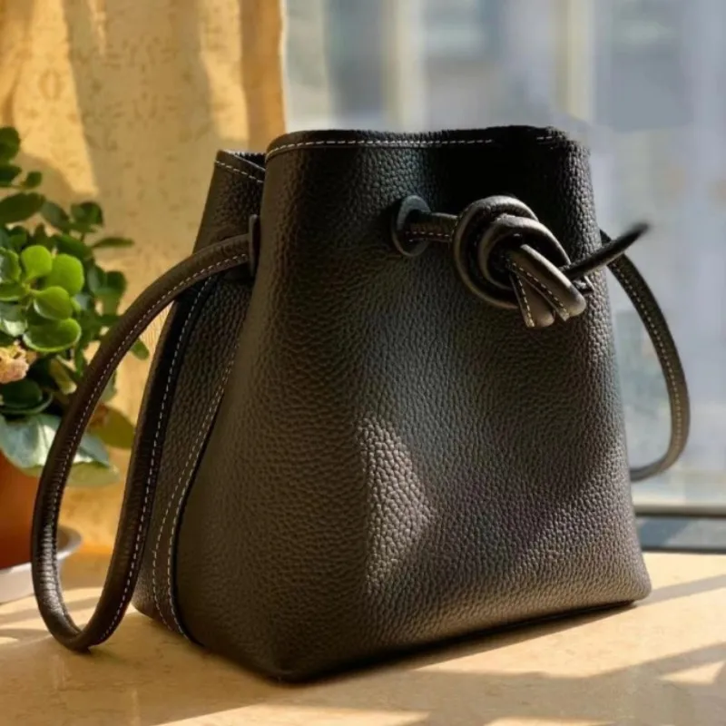 UKF New Drawstring Bucket Bag Women Shoulder Bags Female Handbags Luxury Designer Ladies Casual Messenger Bags For Women сумка