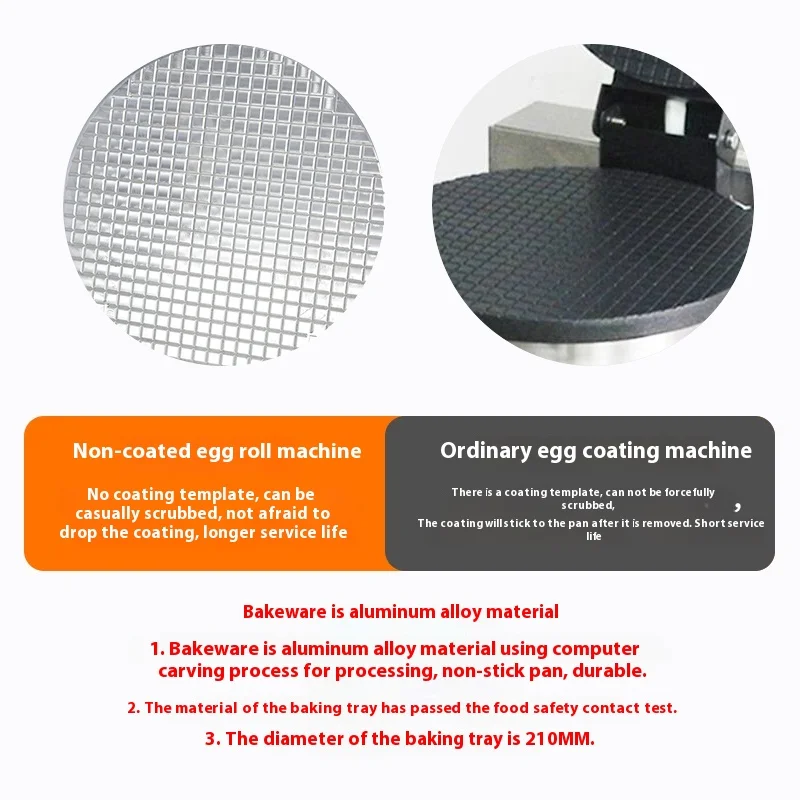 Mesin Pembuat Kulit Es Krim Gulung Elektromekanis Komersial, Buatan Tangan, Renyah, untuk Camilan, Mudah Dioperasikan untuk Hotel