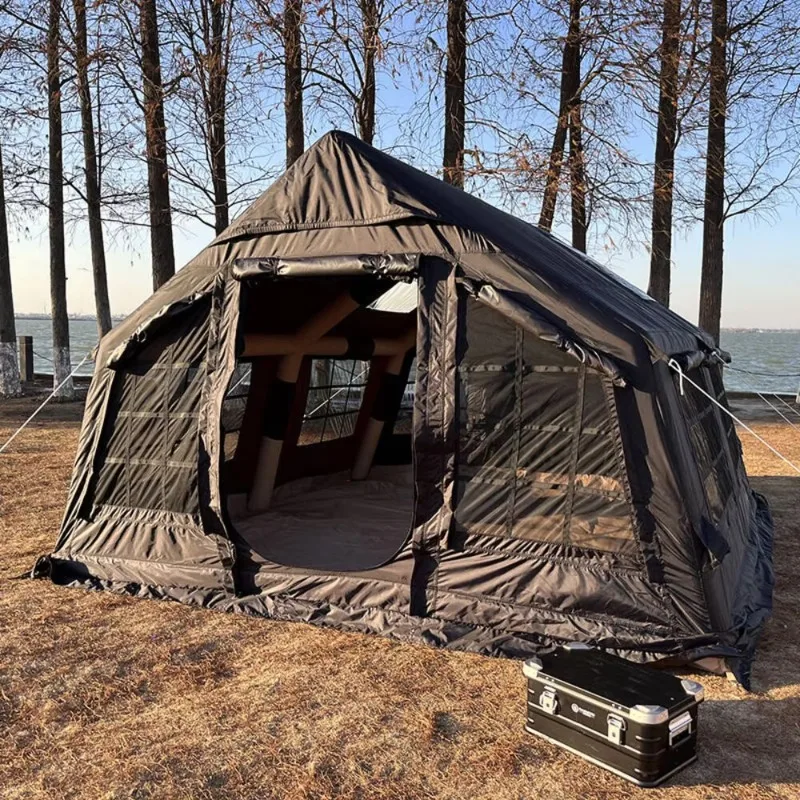 

Outdoor Tent Black Inflatable Cover Air Blow Tent Family Tent Inflatable for All Seasons