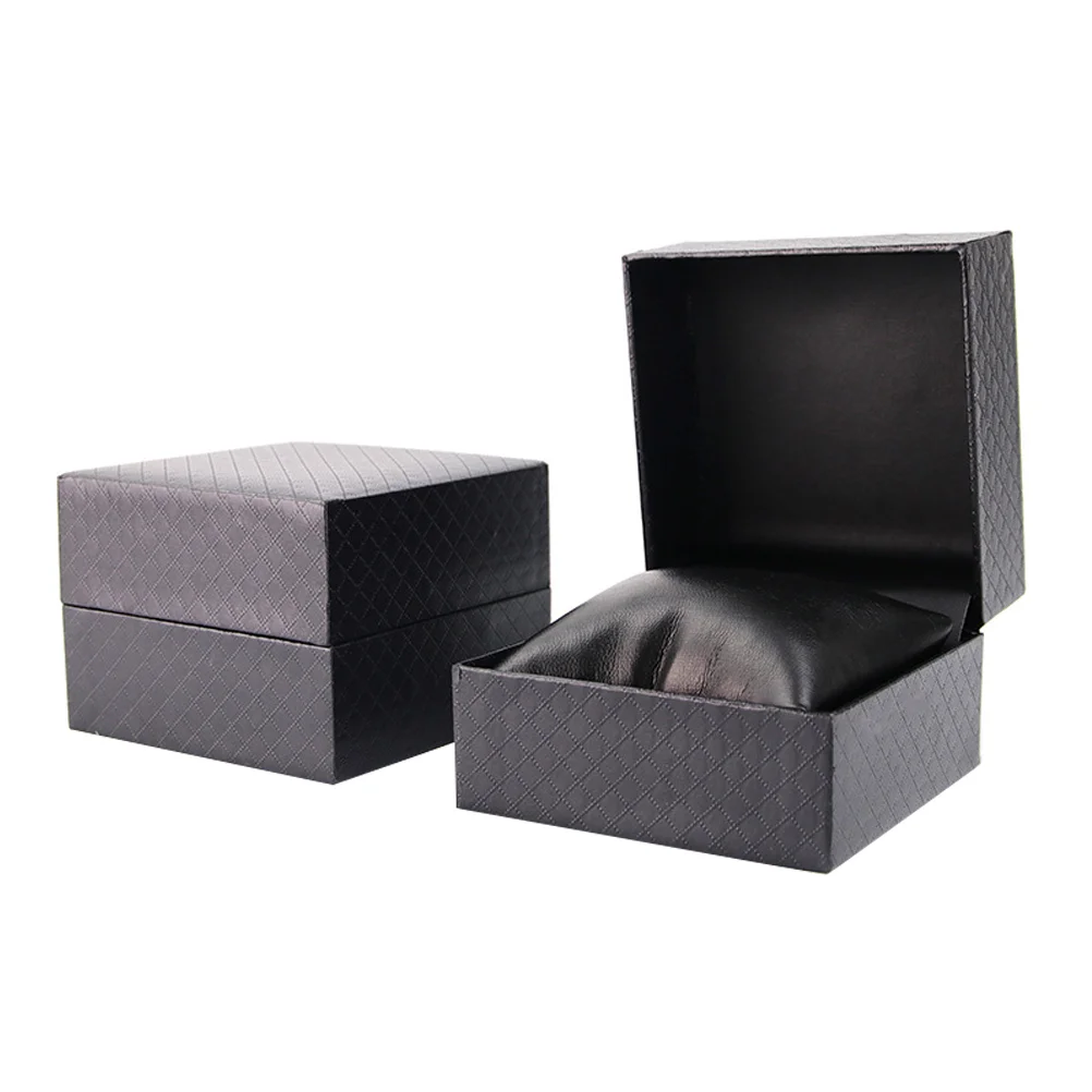 

2 Pcs Watch Box PU Organizer Jewelry Novel Storage for Lining