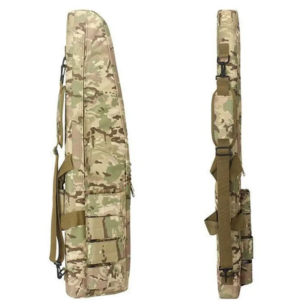 Bandolera de hombro para ventilador al aire libre, equipo de caña de pescar para pistola, almacenamiento seguro, bolso de viaje, estuche táctico de camuflaje impermeable