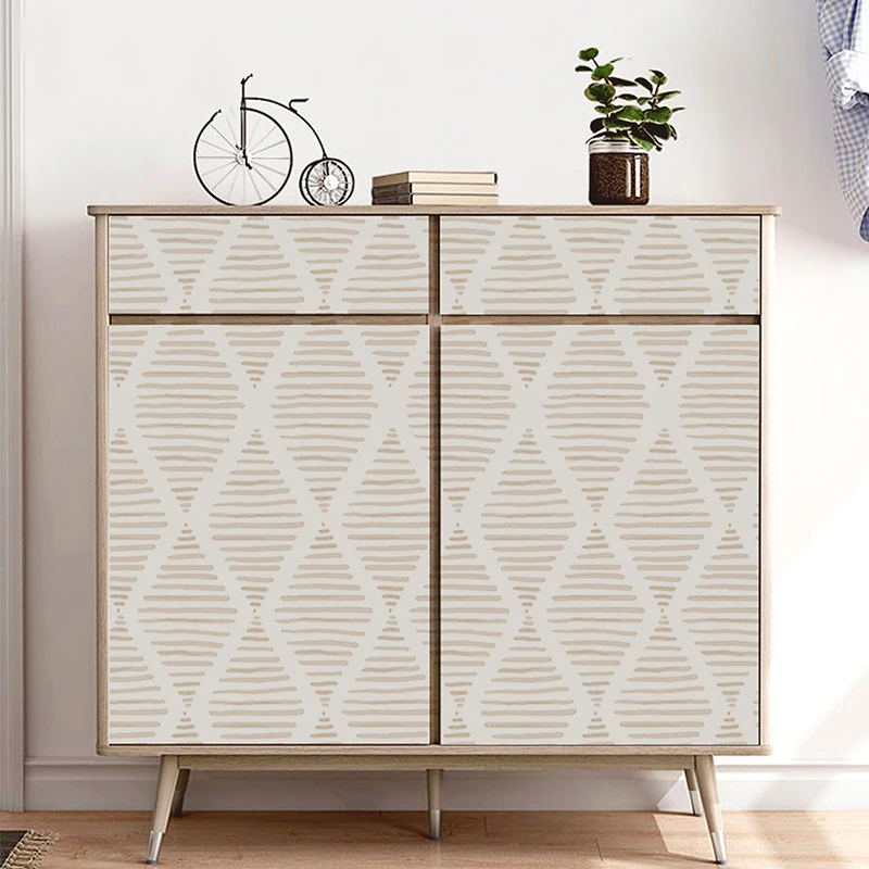 Geometric Trellis Wallpaper Grid Removable Self Adhesive PVC Waterproof Peel and Stick Contact Paper for Wall Furniture Sticker