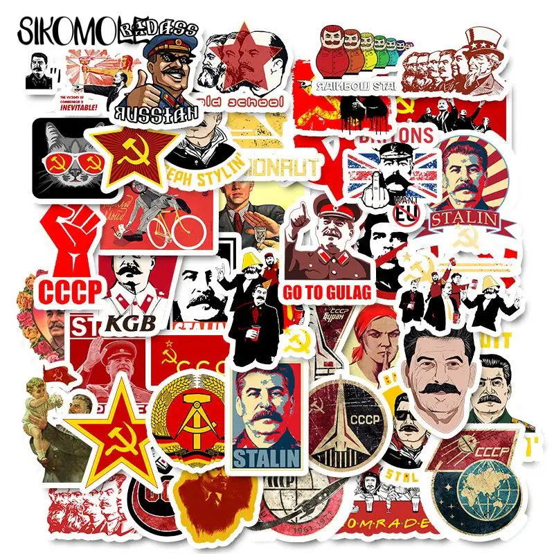 10/30/50pcs Mixed Soviet Union Stalin USSR CCCP HET Stickers Graffiti Luggage Laptop Phone Skateboard Room Decals Stickers F5