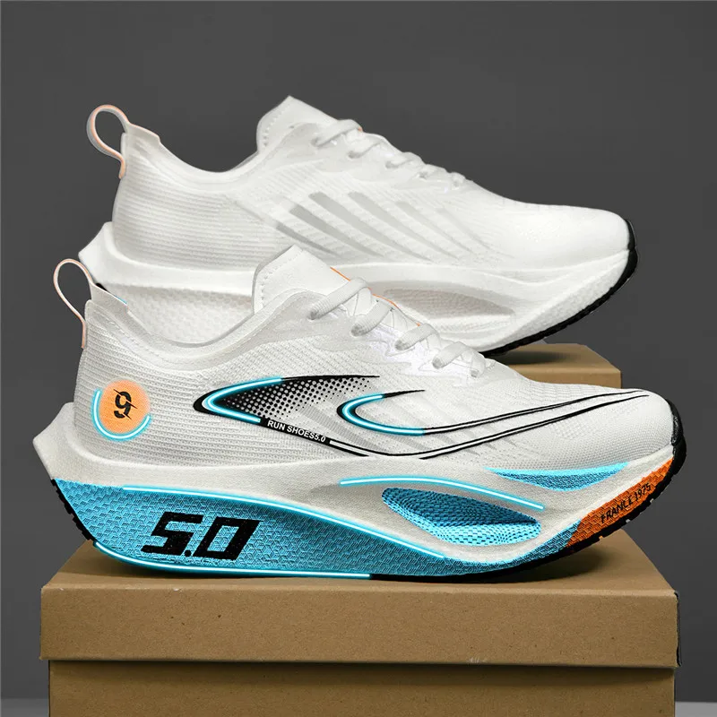 

Men's sports shoes, lightweight carbon plate racing running shoes, winter shock absorption, anti slip, wear-resistant, breathabl