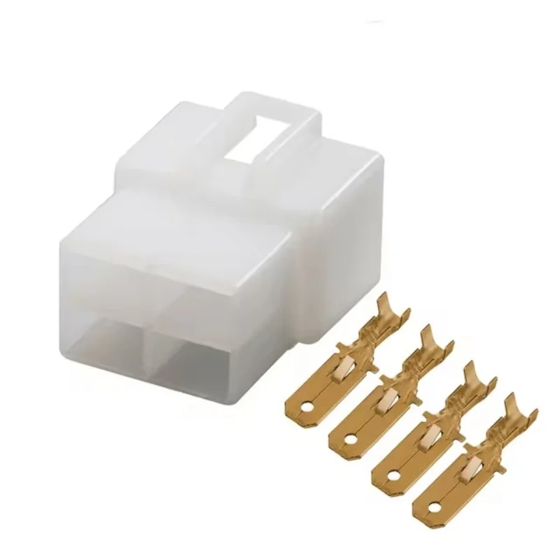 1-20 Sets 4 Pin 6.3 Series PA66 Female Male Electric Plug Connector DJ7041-6.3-11 DJ7041-6.3-21