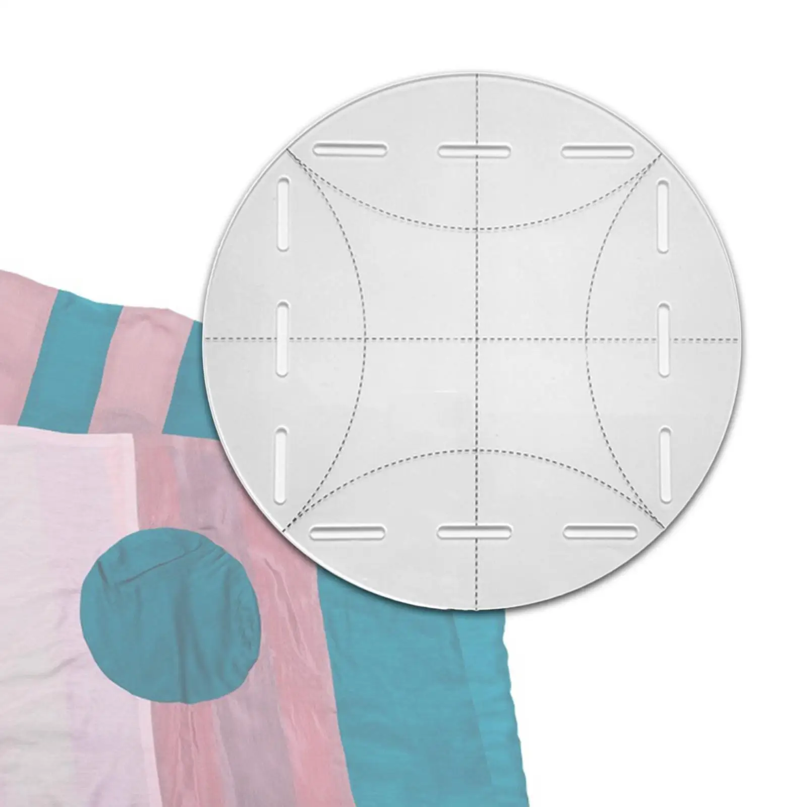 Akrylowy Okrągły Szablon do Cięcia Wielofunkcyjny Zakrzywiony Przezroczysty Linijka do Quiltingu L