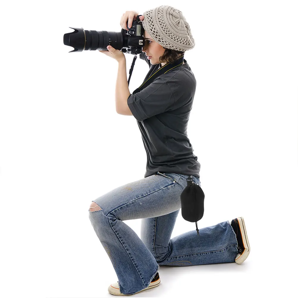 

3Pcs Stylish Camera Lens Case Protective Drawstring Lens Bag Waterproof Storage for DSLR and Mirrorless