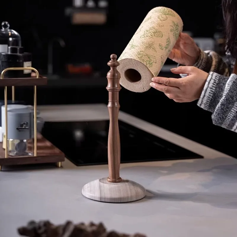 

Специальный держатель для салфеток из орехового дерева, вертикальный ретро-деревянный держатель для рулонной бумаги, полка из цельного дерева, деревянный держатель для салфеток премиум-класса