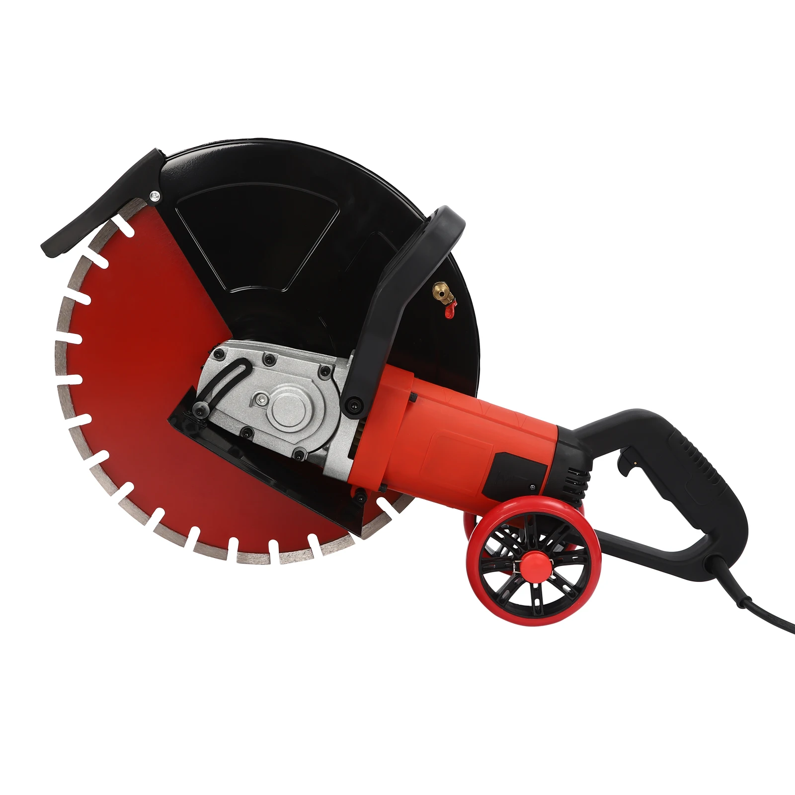 16In 4000W Electric Concrete Saw Brick Cutter Circular Saw Wall Slotting Groving with Saw Blade and Rolling Pulley 3000RPM