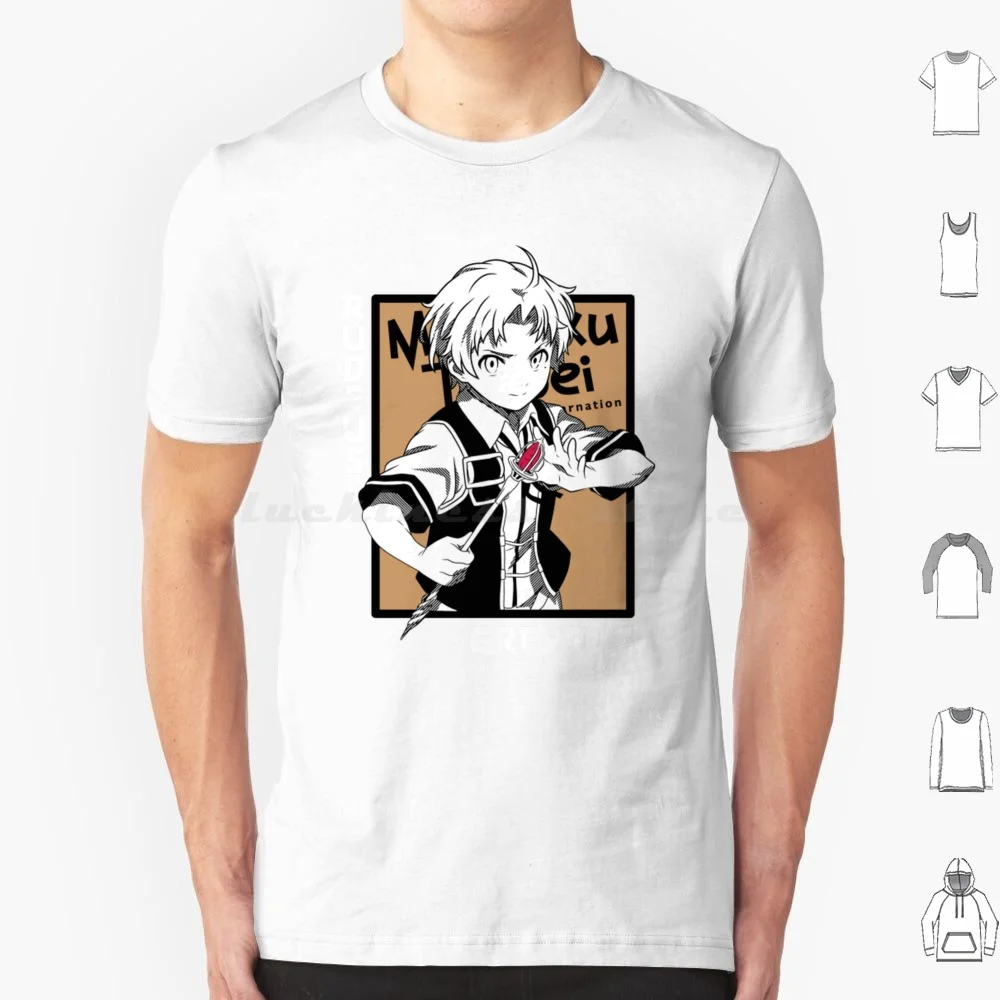 Character Mushoku Tensei T Shirt Big Size 100% Cotton Mushoku Tensei Anime Anim Mushoku Tensei Mushoku Tensei Character Mushoku