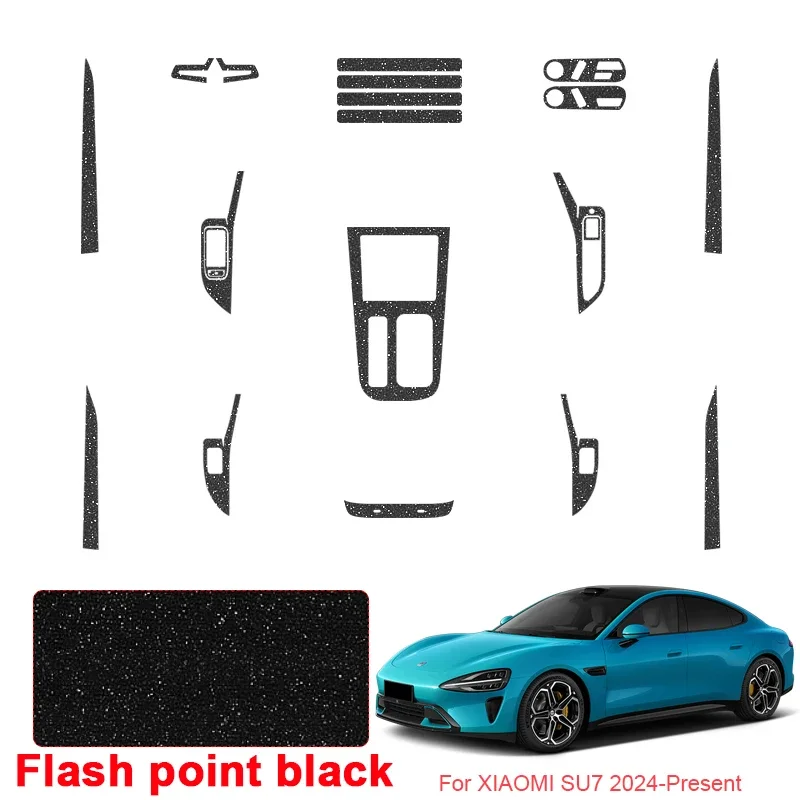 

Для XIAOMI SU7 2024-настоящее время, левый руль, карбоновая внутренняя наклейка для автомобиля, подъемная панель окна, наклейка, защитная пленка для двери, аксессуар