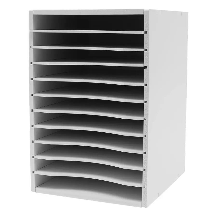 

Настольный сортировщик для бумаг белого цвета, 11 слотов, вертикальный органайзер для почты и файлов, органайзер для бумаг из ПВХ с 11 регулируемыми отделениями, минусы: [Описание минусов]