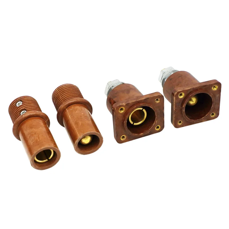 200A  Bakelite Plug Female-Male Connector Pro Lighting 2 round PIN Rewireable Socket Plug Set For Stage Lights Plug image 2
