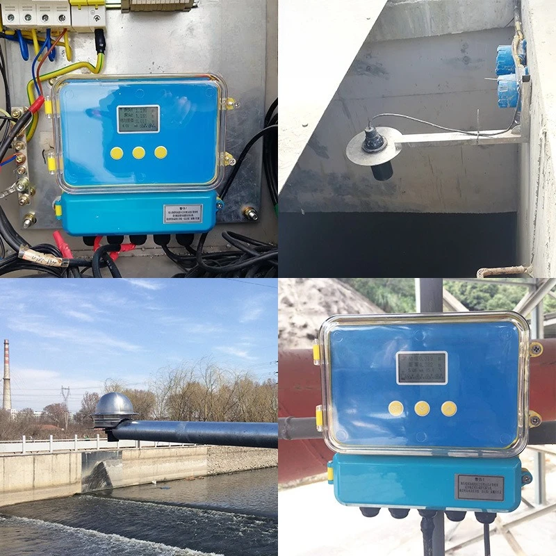 1pcs Ultrasonic lev-el difference gauge, level sensor 4-20mA transmitter, lev-el difference gauge, dual channel lev-el gauge
