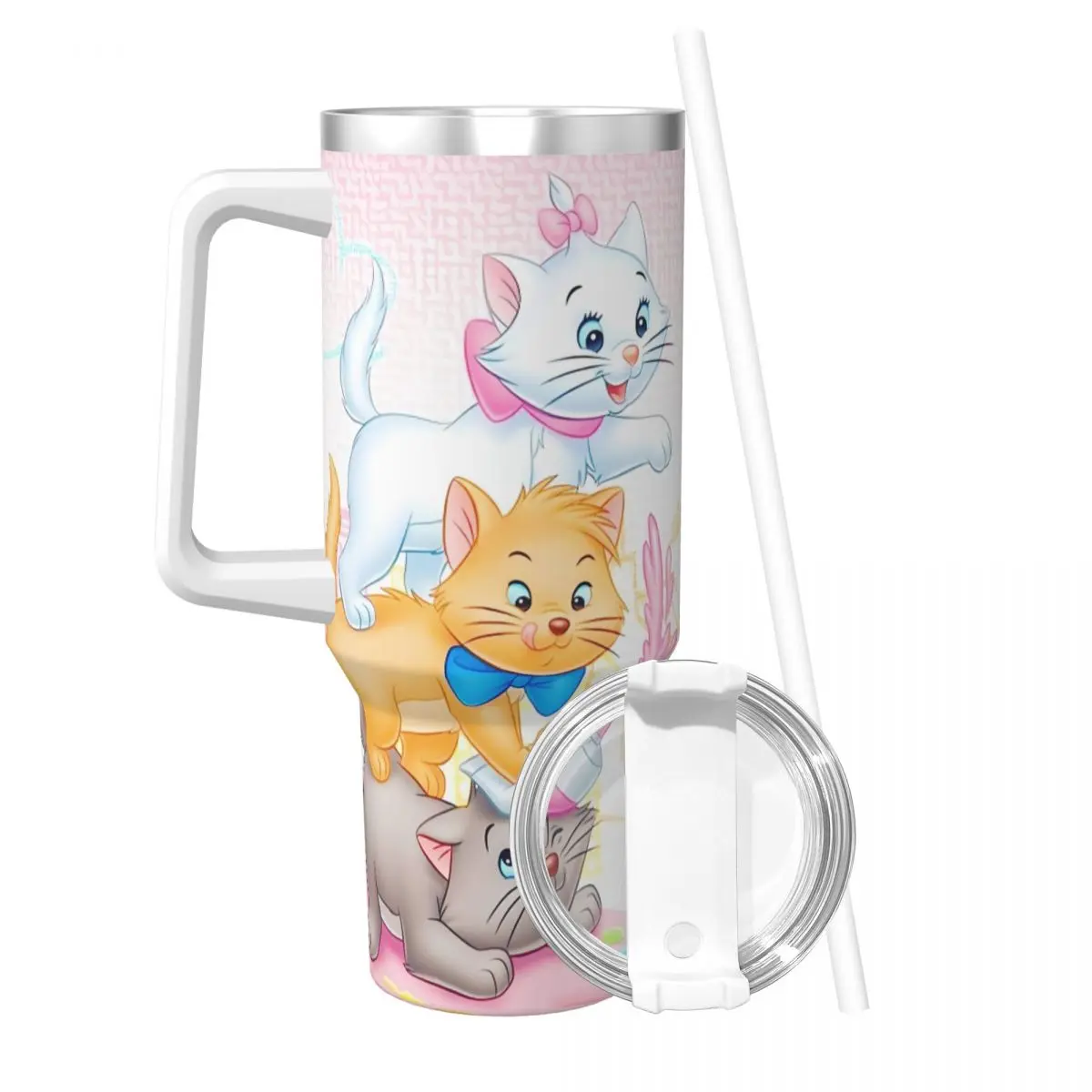 Stainless Steel Tumbler Marie Cat Thermal Cups MINISO Leakproof Cold and Hot Car Mugs Camping Graphic Water Bottle