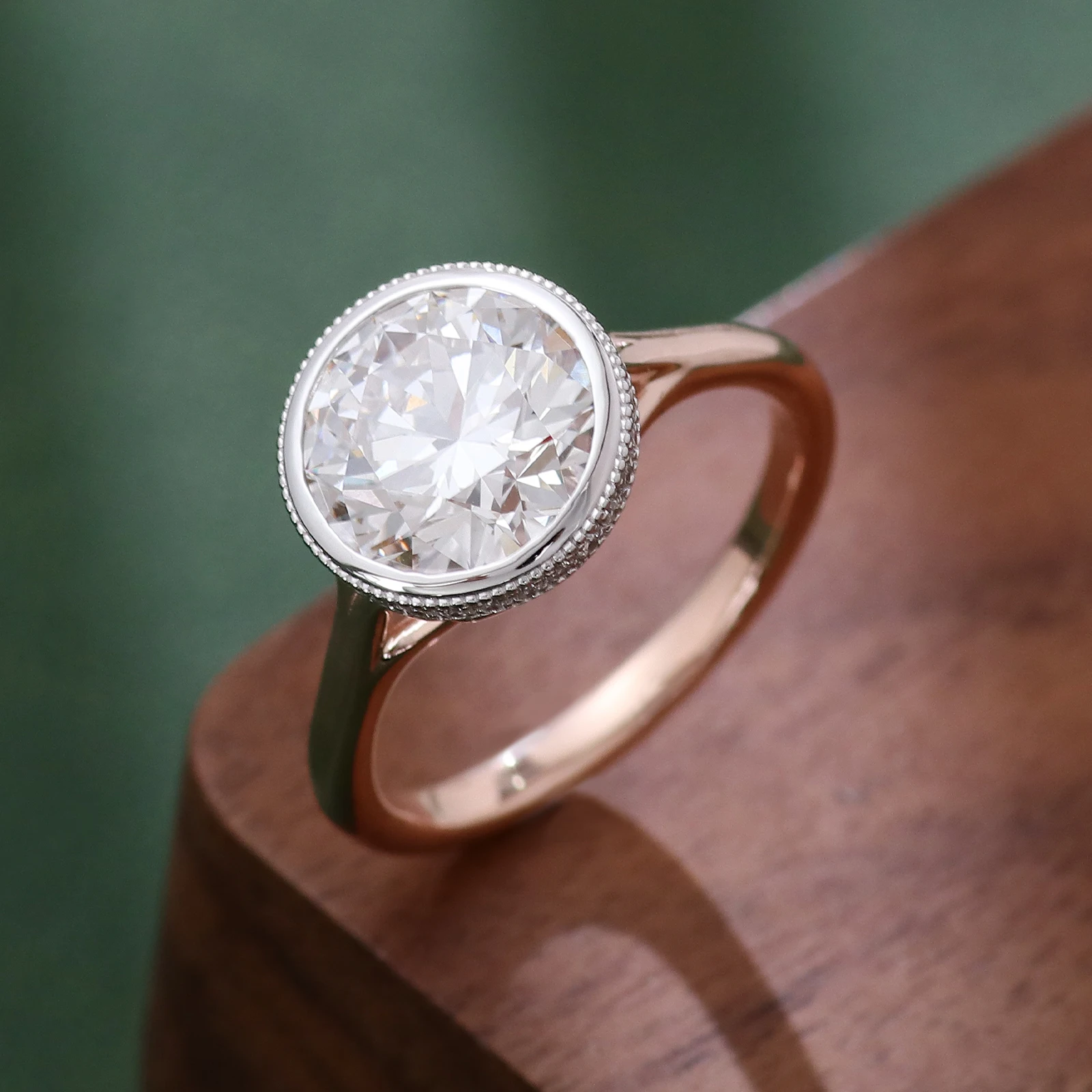 

Provence Luxury Wedding Ring 14K Solid Gold 3ct Round Cut IGI E/VS1 Lab Diamonds Halo Engagement Rings Women's jewelry Custom
