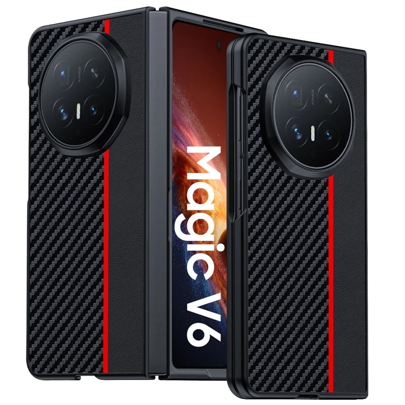 Противоударный чехол из кевларового волокна и кожи с прострочкой для Honor Magic V6 V5 V3 V2 V, защитный чехол для HONOR Magic Vs3 Vs2