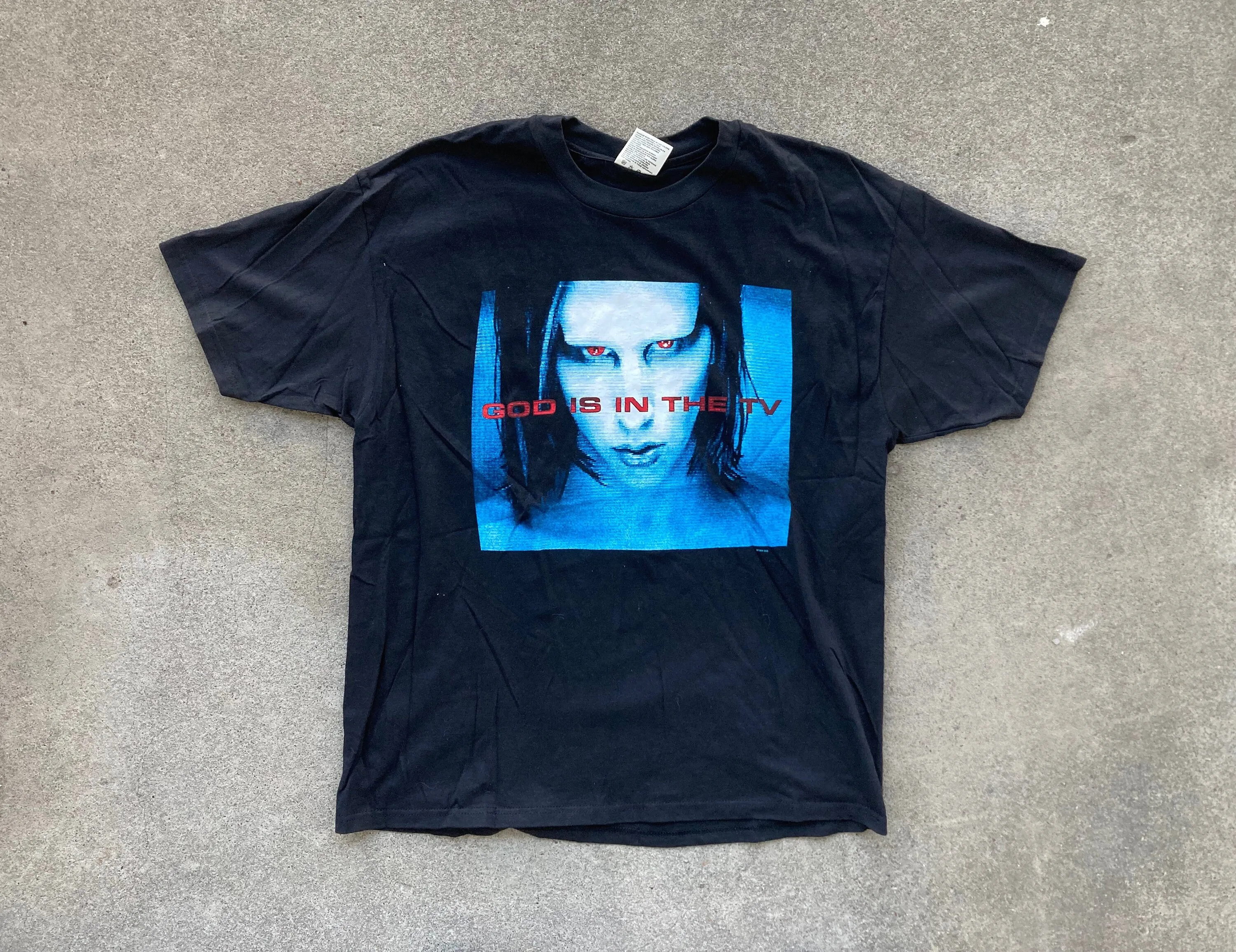 Vintage 1990s MARILYN MANSON God is in the TV Black Concert