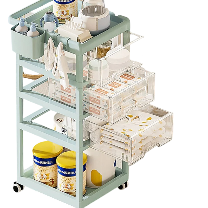 Almacenamiento de cocina, carrito de almacenamiento de ruleta, estante, cosas, organizadores de muebles, carritos con cajones, carrito completo