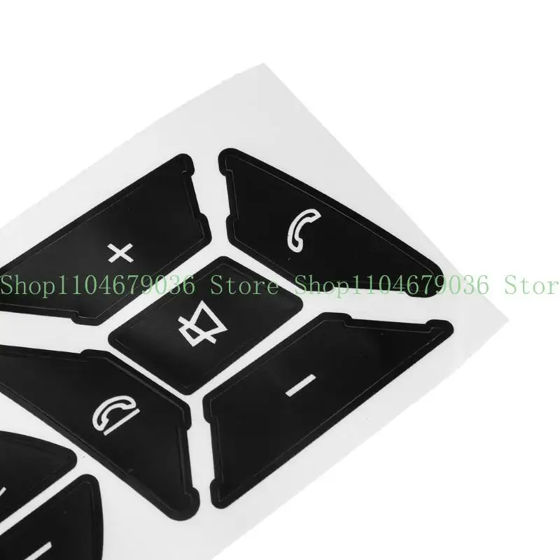 652F Steering Wheel Button Trim Cover Decal Auto Interior Accessory
