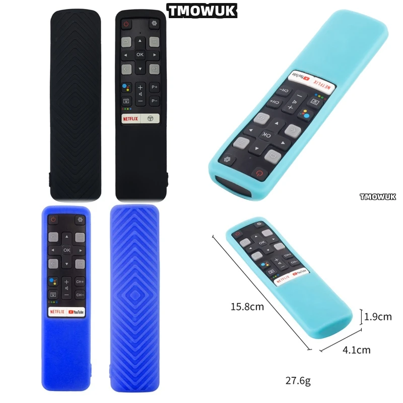 

For TCL RC802V FUR6 FNR1 FMR1 TV Remote Control Silicone Protective Cover Case Shockproof Anti-drop Anti-scratch