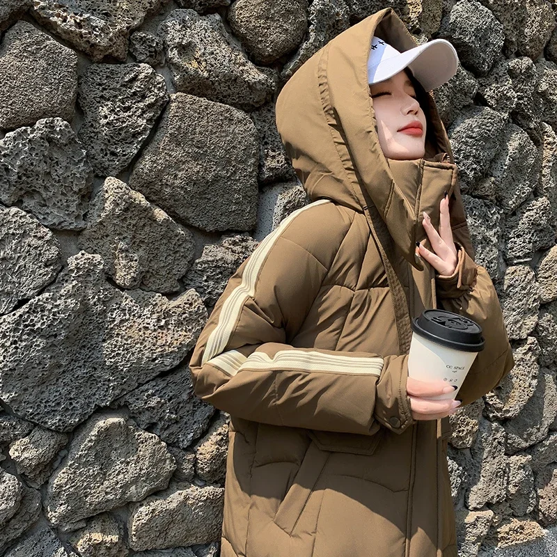 Winter Women Jacket Long Parka Clothes Loose Coat Hooded Jacket Warm Thick Snow Wear Padded Coat Ladies Overcoat Female Outwear