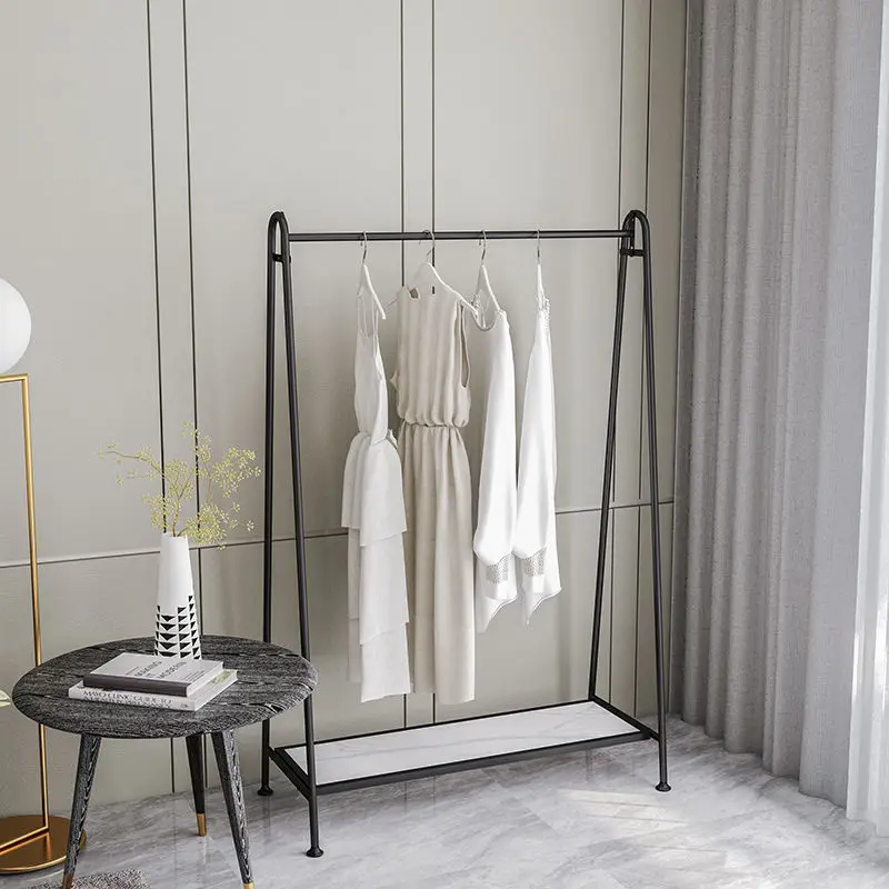 Custom.[1241 People] Iron Hanger Floor Vertical Clothing Store Display Stand Floor Clothes Rack Coat Rack Home Bedroo