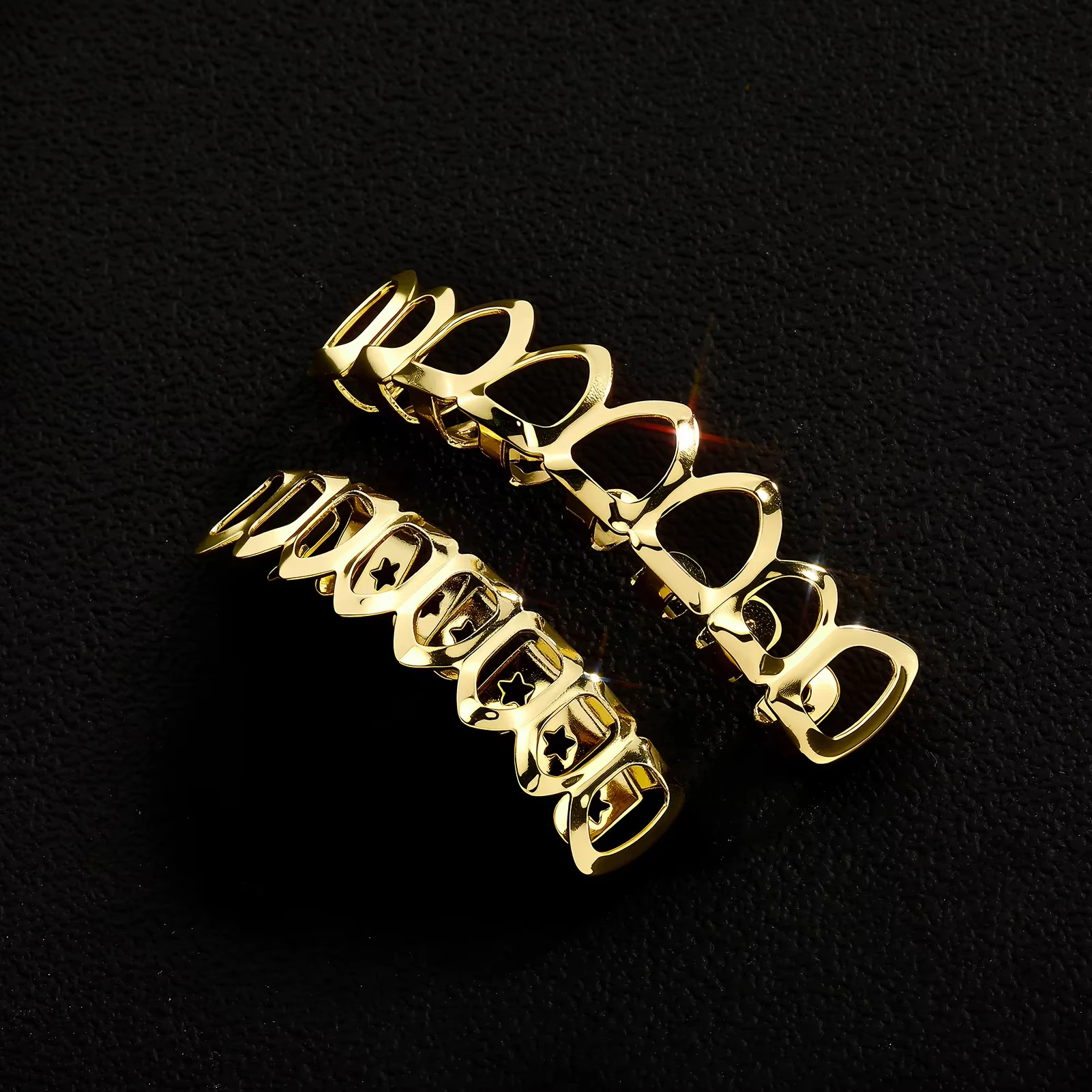 Hip Hop 8/8 Full Hollow Grillz Set for Unisex