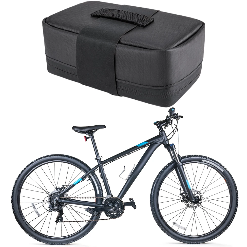 PU Bike Seat Bag Under Seat Bike Bag Large Capacity Strap- Bike Pouch Waterproof Multi-compartments Cycling Accessories
