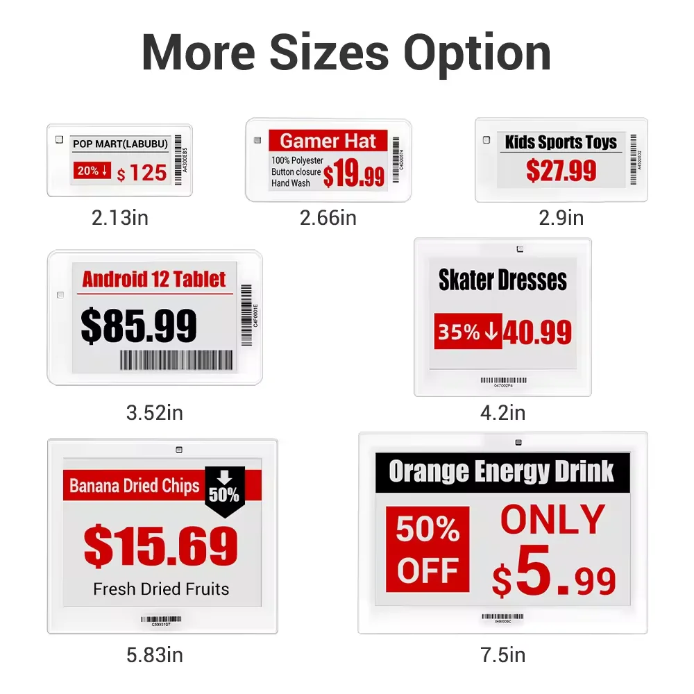 Supermarket Digital Price Tags E-ink Display 3.52inch Electronic Shelf Label  ESL Black White Red Groceries markets