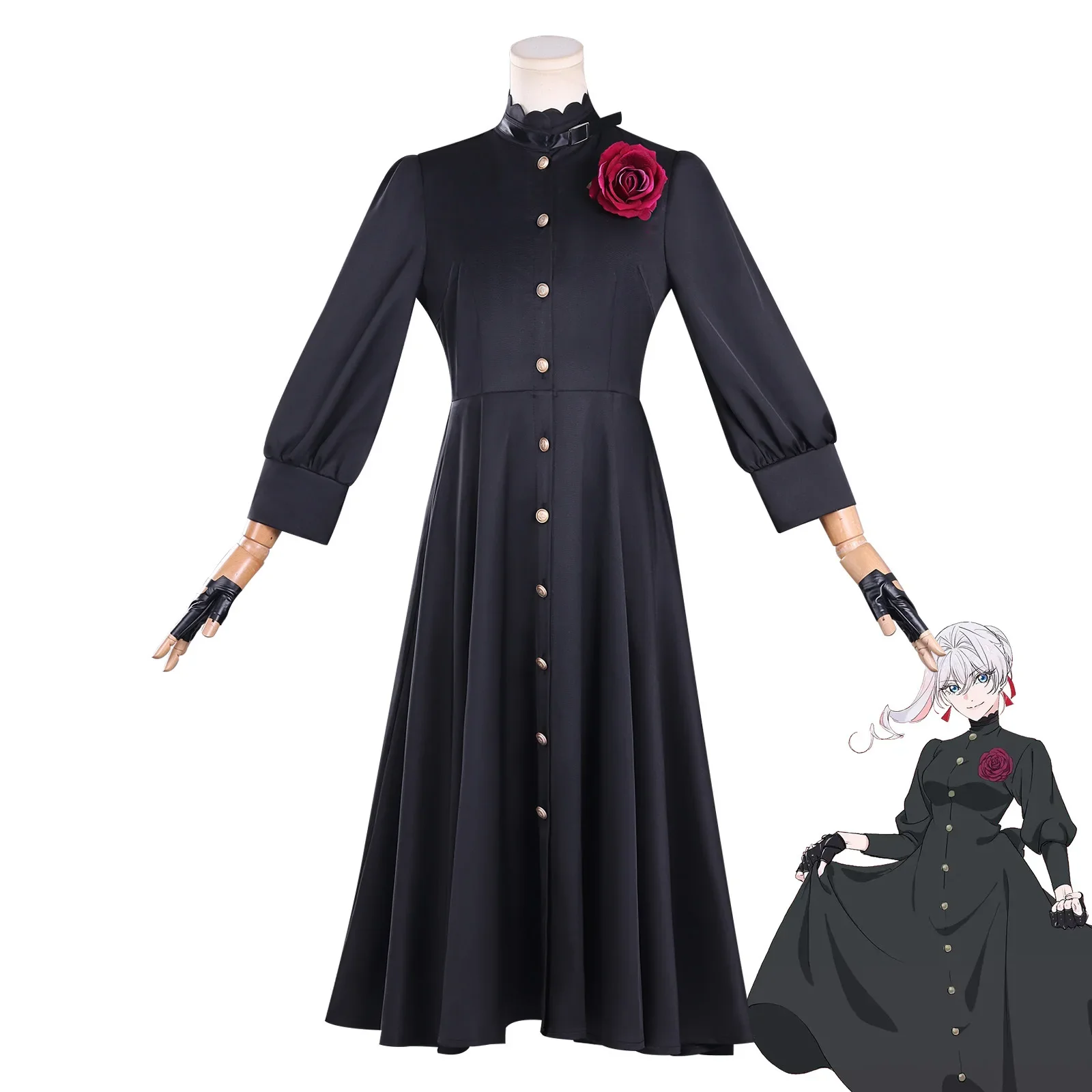 

New Anime May I Ask For One Final Thing Scarlet El Vandimion Cosplay Costume Wig Woman Christmas Halloween Party Clothing