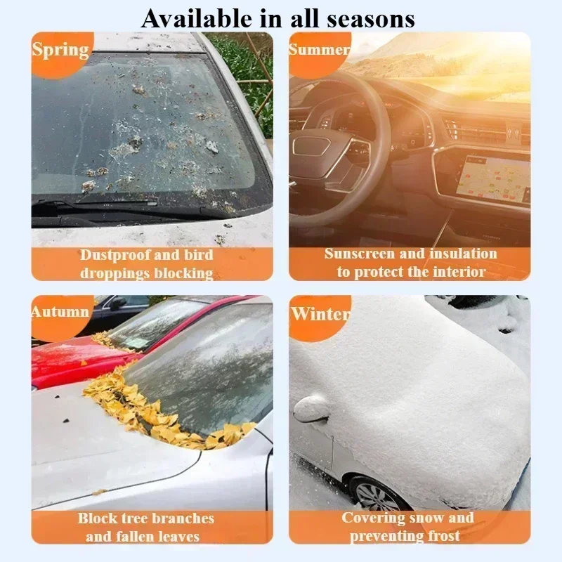 For VW Volkswagen Golf 7 MK7 Tiguan MK2 Ateca Leon FR 2 Ibiza Skoda Octavia Car Snow Shield Frost Prevention Windshield Sunshade