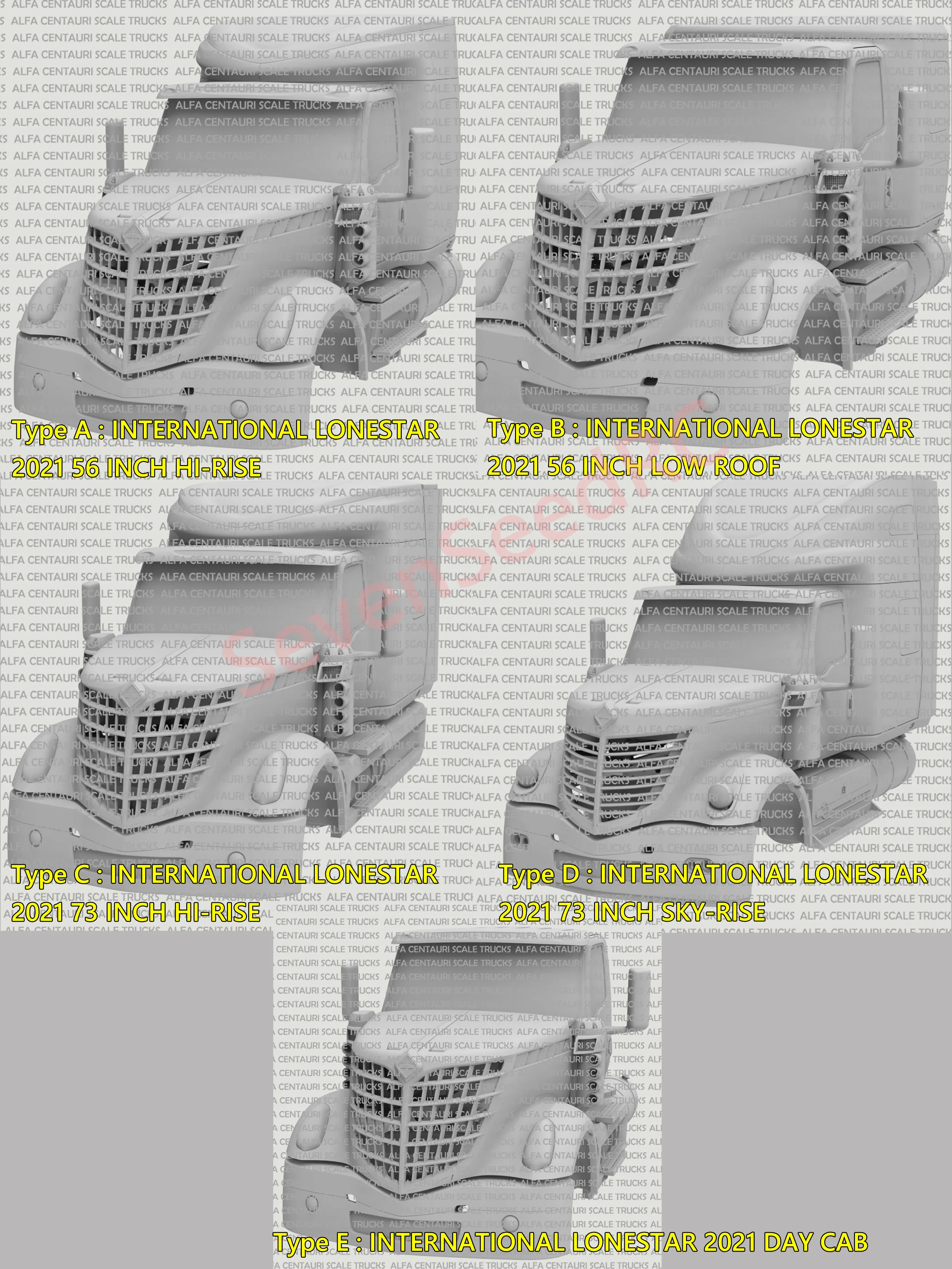3d Printed Truck INTERNATIONAL LONESTAR 2021 1/14 Fmx Static Dot Model JDM Tamiya Lesu Lxy Scaleclub SCX10 TRX6 Crossrc NT JT4