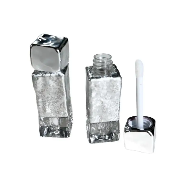 ลิปสติก ขนตาปลอม แท่งหนา อุปกรณ์เดินทาง ขวดรีฟิล 2.5 มล. ลิปกลอส หลอดเปล่า ทรงเหลี่ยมแบบไม่สม่ำเสมอ ลายคลื่นน้ำ กลอส