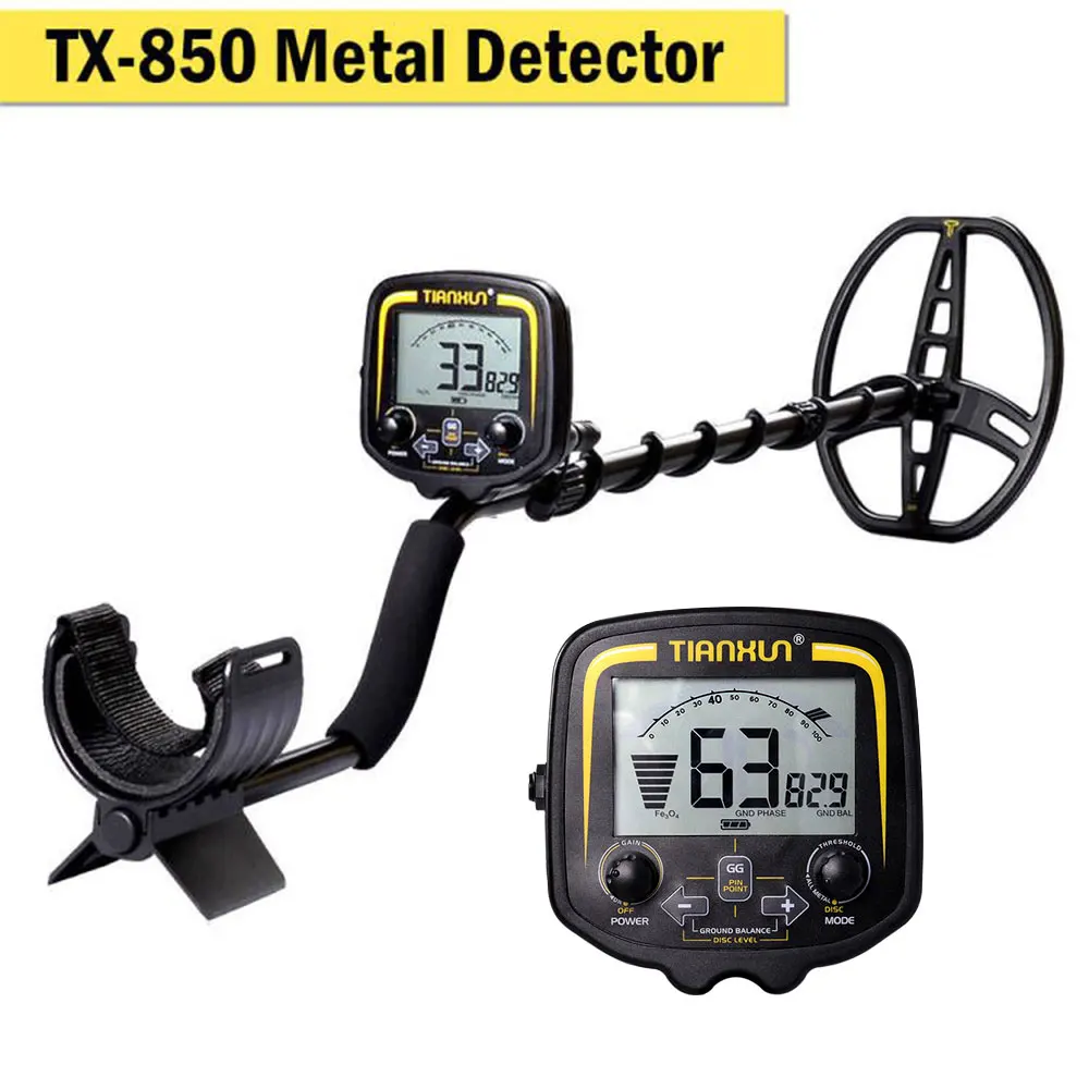 Professional TX-850 Gold Metal Detector High Performance Underground Treasure Hunter TX850 LCD Screen Display Super Stable Modes