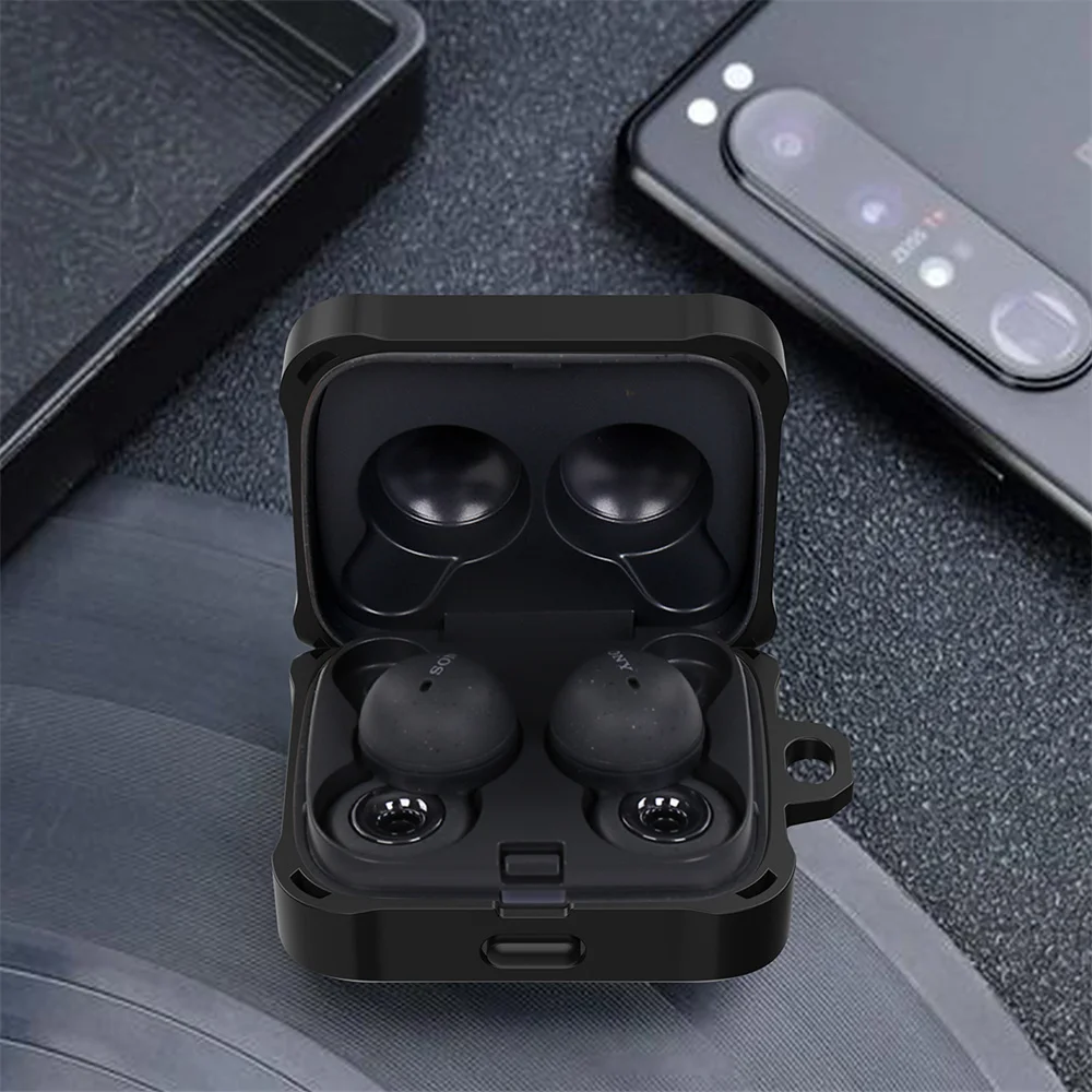 Bumblebee Armor Wireless Earphones Case for Sony Linkbuds with Buckle Full Coverage Earbuds Covers Protective Shell Accessories