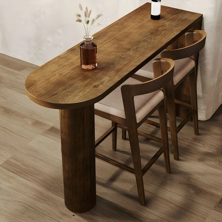 Custom Fast Food Restaurant Hot Sale Indoor Wooden Dinner Latest Commercial Furniture  Restaurant Coffee Bar Table