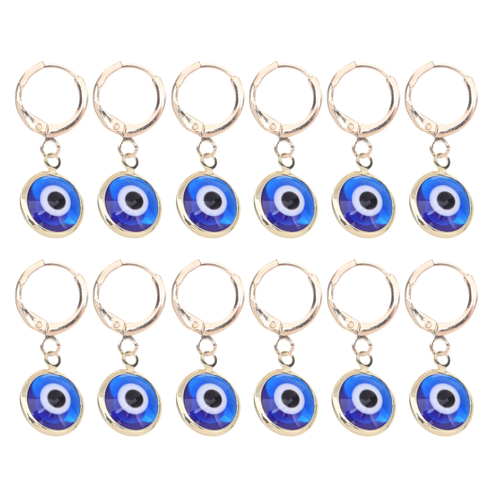 

12 Pcs 's Eye Trinket Keychain Handbag Charms Pendant Alloy Backpack Ornaments Miss
