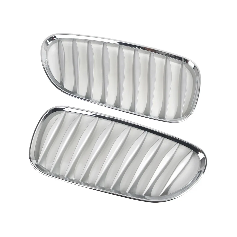 For-BMW Z4 E85 E86 2003-2009 Car Front Bumper Kidney Front Fence Grill Grille ABS Chrome 51117117757 51117117758 view 5