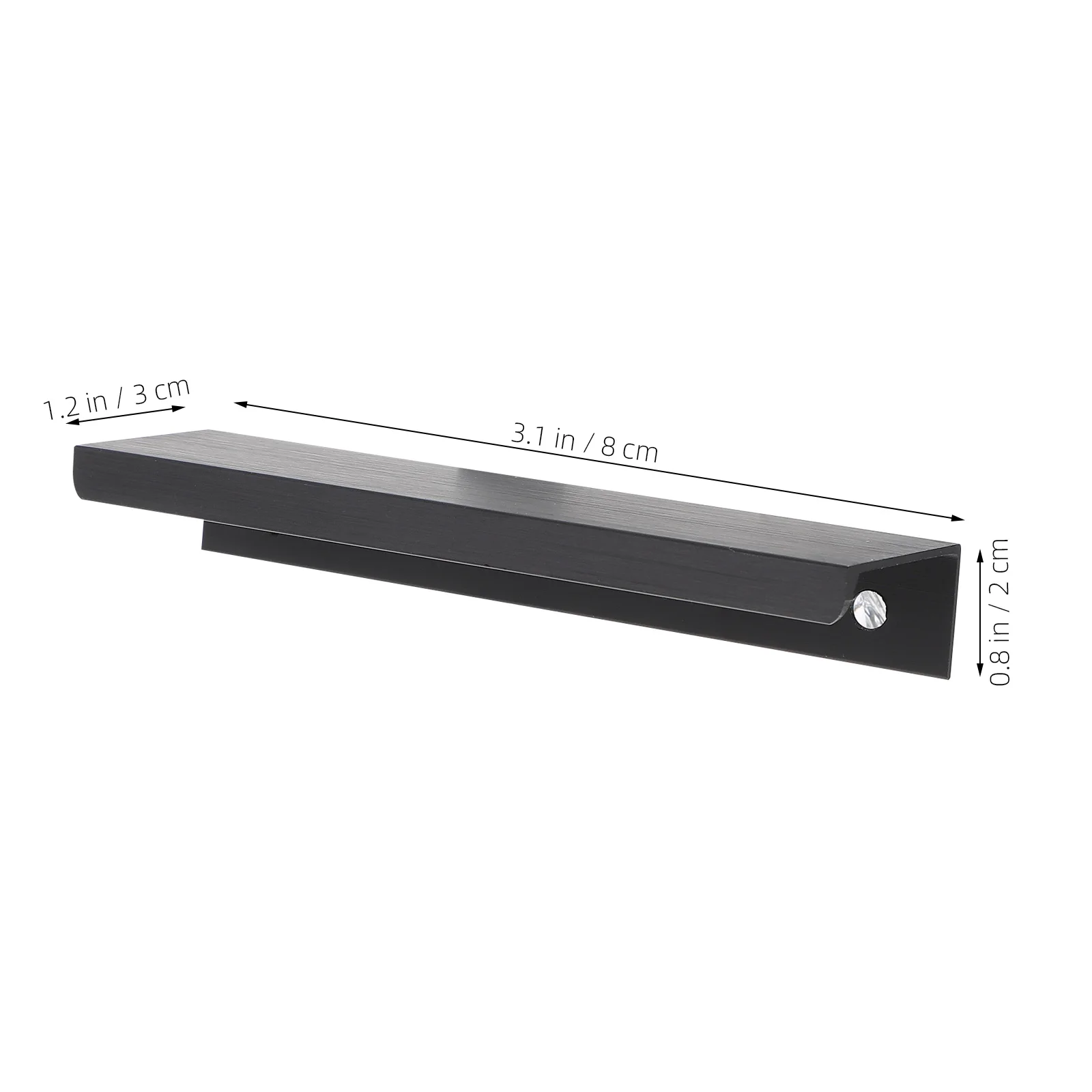 

4Pcs Aluminum Alloy Cabinet Finger Pull Black Invisible Concealed Drawer Door Handle Punch Finger Edges Metal Door Pull Bar
