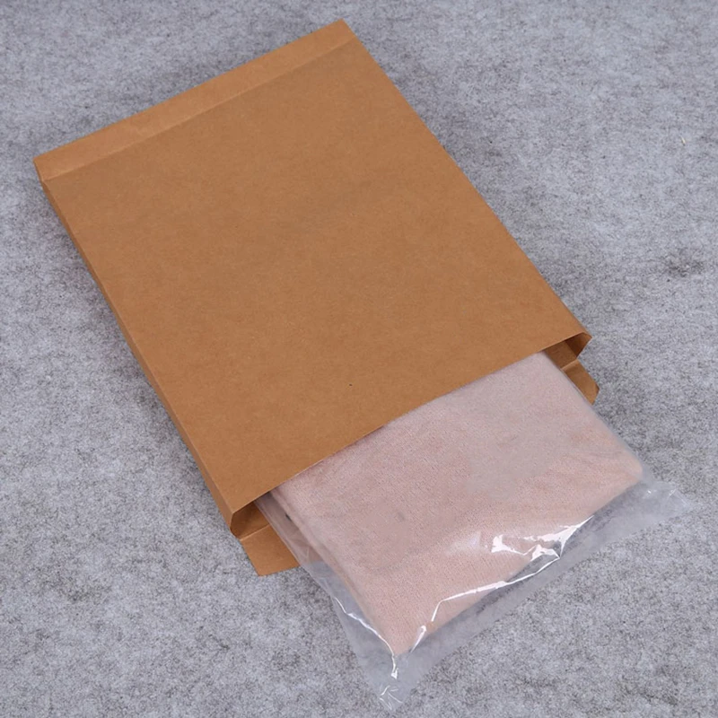 10Pcs/lot A4 Envelope Gift Paper Bags T-shirt Clothing Kraft Paper Box Kraft Black White Cardboard Packaging Bag