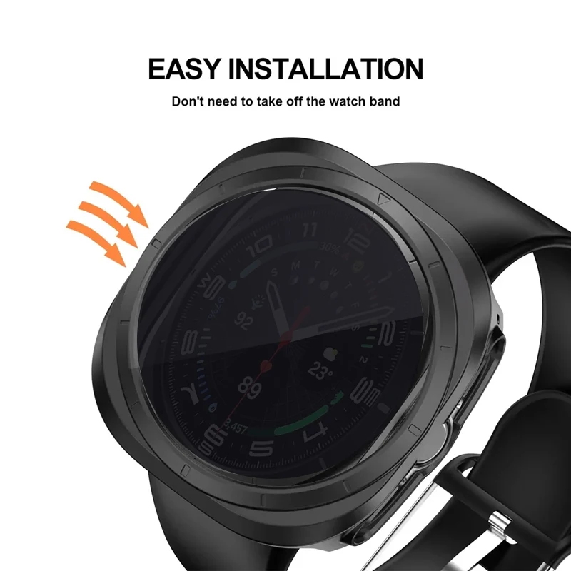 Стекло + чехол для Samsung Galaxy Watch 7 Ultra 47 мм, защитный чехол-бампер, противоударная защитная пленка для экрана Galaxy Watch 7 Ultra